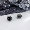 CUPENDA Black Onyx Earrings Sterling Silver Black Dragon Stud Earrings