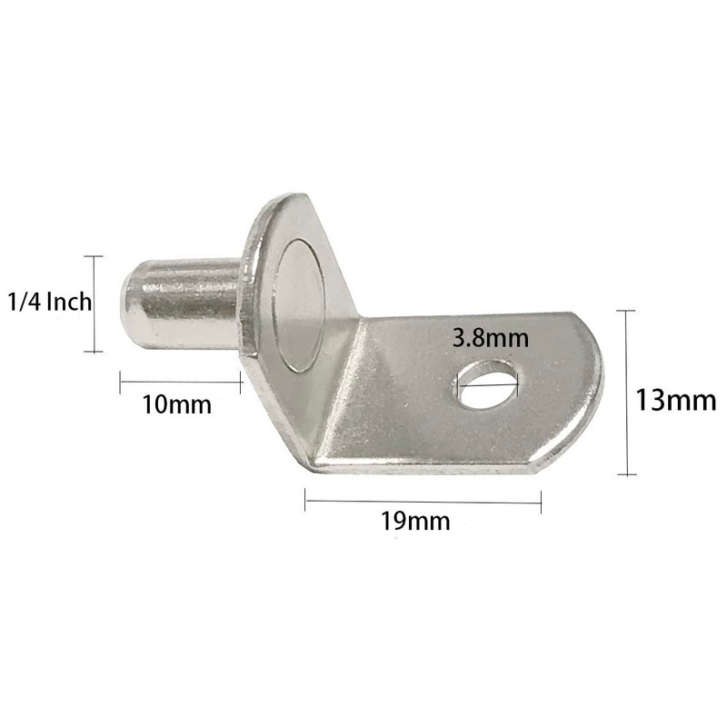 1/4 Inch Shelf Pegs,40Pcs Bracket Support Pins L-Shaped Holders for