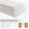 keypan Beige Cloth Napkins Set of 6, Linen Cotton Table