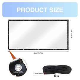 Bettinay 1M x 2M Clear Tarpaulin Waterproof Heavy Duty, Waterproof PE Transparent Tarpaulin with Eyelets and 10M Rope