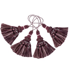 BEL AVENIR Set of 4 Tassel for Craft Elegant Polyester Tassels for Pillow Key Tassel DIY Accessories for Curtain and Home Decor- Purple