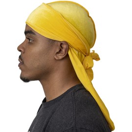 Veeta Superior Velvet Durag - Soft Velvet Durags for Men & Women, Long Double Wide Straps, Silky Durag Liner, Triple Stitched
