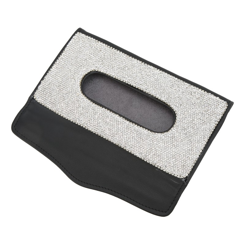 Rhinestone Sun Visor Tissue Box Bling Napkin Storage Holder Universal