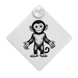 'Happy Baby Monkey' Suction Cup Car Window Sign (CG00028234)