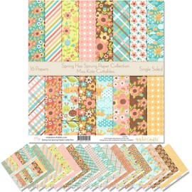 Pattern Paper Pack - Spring has Sprung - Scrapbook Premium Specialty Paper Single-Sided 12"x12" Collection Includes 16 Sheets - by Miss Kate Cuttables