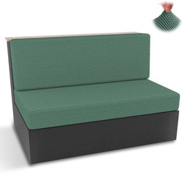 Occzin Pack of 2 Stretch Seat Cushion Covers for Caravan Upholstery, Covers for Caravan Upholstery, Caravan Seat Cover (Pine and Cypress Green, Set of 2)