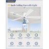 Fanbulous 52 inch Ceiling Fans with Lights, Smart Flush Mount