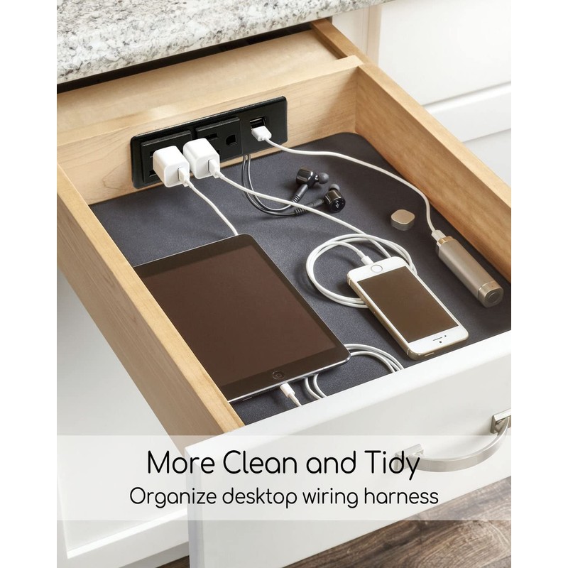 TADYAO Drawer Outlet Kit with 15Amp AC Outlets and 5V2A