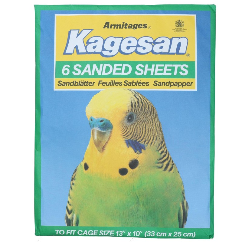 AB Tools 12 Sanded Sheets Sandpaper Cage Lining Budgies Caged