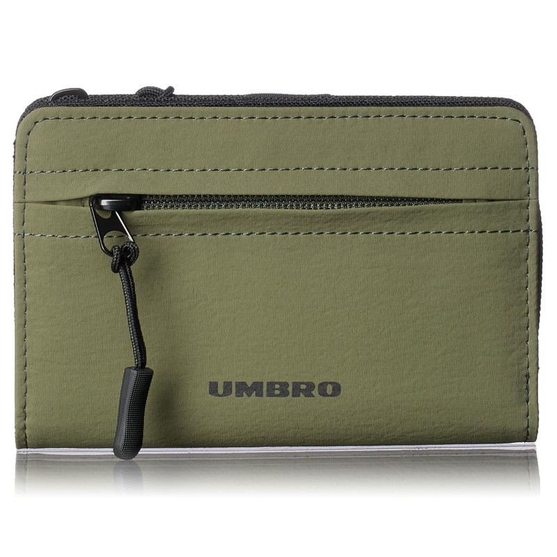 Umbro Men's and Women's Bi-Fold Wallet with Round Zipper, Nylon,