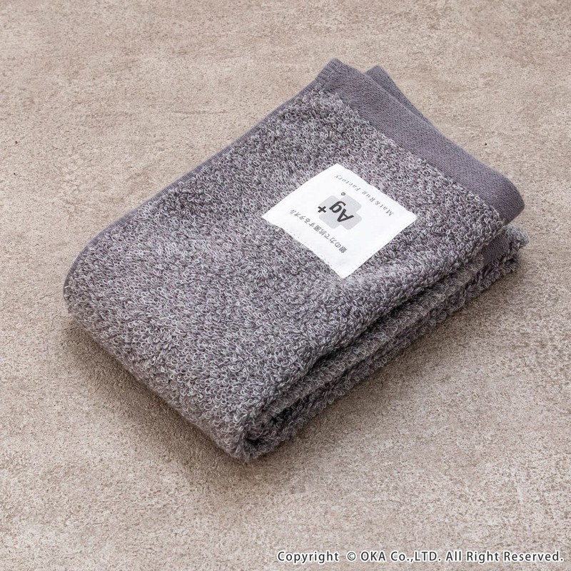 OKA Ag+ Silver Power Antibacterial Towel, Approx. 13.4 x 30.3