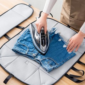 Foldable Portable Ironing Pad with Storage Bag for Travel and Business Trips Black 2ea