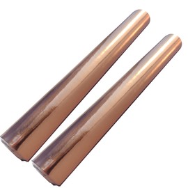 HYANG 2 Rolls Matte Metal PU Faux Leather Roll: 30cm x 135cm Fabric PU for Bags, Bows, Earrings DIY Crafts (Bronze)