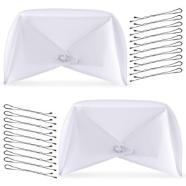 Alrhso 2 Pack White Nurse Hat for Women Nursing Caps Headband and Pins Nurse Cap Costume for Nursing School Graduation Party Cosplay Supplies