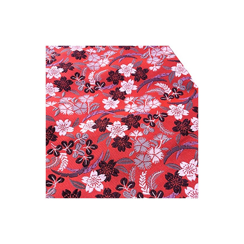 Senitosuin Nishijin Textile Brocade Drawstring Bag (with Lining) Black Red