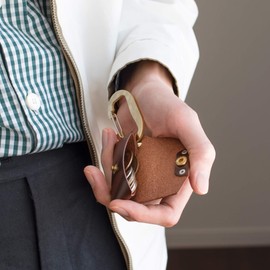 Cliff Coin Purse, Key Ring, Key Holder, Made in Japan, Himeji Leather Found, red