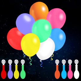 Globos LED intermitentes, paquete de 32, globos iluminados de 8 colores, duran de 12 a 24 horas para suministros de fiesta que brillan en la oscuridad, cumpleaños, Halloween, fiesta de Pascua y