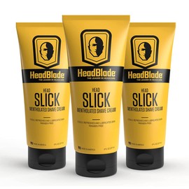 HeadBlade HeadBlade HeadSlick Shave Cream 8 oz for Smooth Head shaving for Bald Men, Helps with Irritation, Redness, & Razor Burn (3pk)