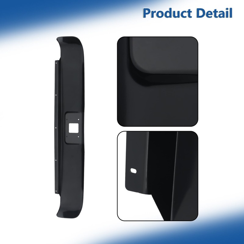 Silscvtt Rear Bumper Roll Pan Black Steel with License Light