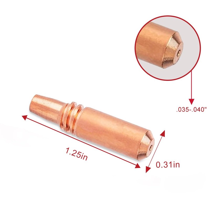 40PK Contact Tips 206187 .040" - .035AL for Miller Spool