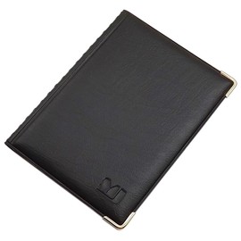 myledershop Exclusive ID Card Holder / ID Card Holder with Protective Corners Made of Metal 12 Compartments MJ-Design-Germany Made in EU Designs, Design 4 / Black