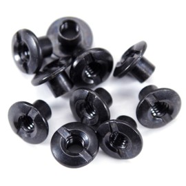[10PCS] 8-32 Slotted Posts - (0.187in. Length) - (Black Oxide Finish) - MRD Design - for Kydex Holster Making, Upholstery, Tactical Gear, Item Repair & DIY Fastening