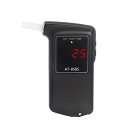 FUNFANG Breathalyzer Portable Digital Breath Alcohol Tester Alcohol Tester Meter with 10pcs Transparent Mouthpieces Alcohol Tester Meter Analyzer Detector AT-858