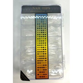 Jenni Professional Nail Tips - Press On Coffin Nails - Clear - 500 pcs