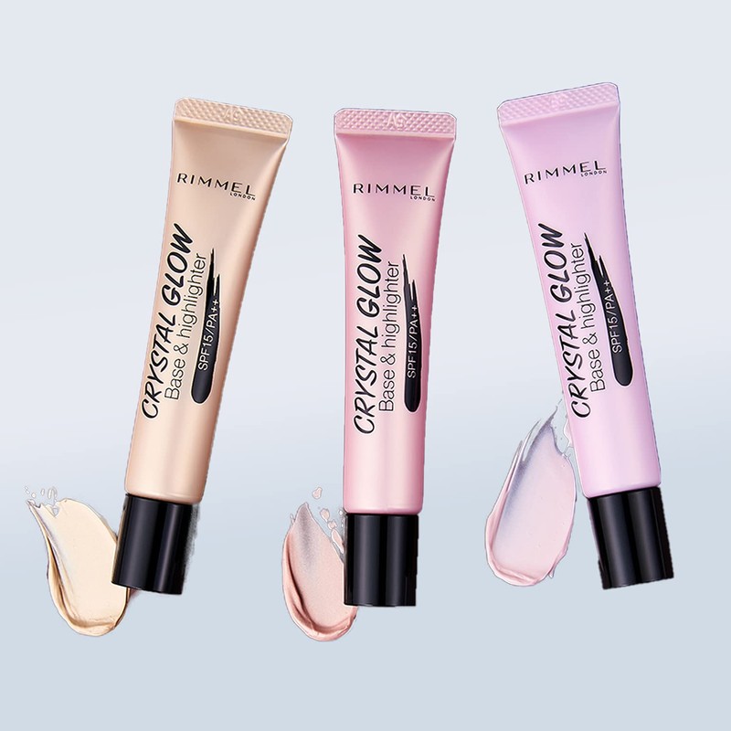 Rimmel 002 Crystal Grow Base & Highlighter, Pink, 0.6 oz