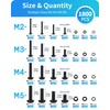 1800PCS Metric Screw Assortment, Metric Bolt Assortment Kit M2 M3