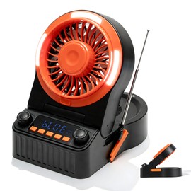Rechargeable Camping Fan with Powerful Airflow, Brushless Motor