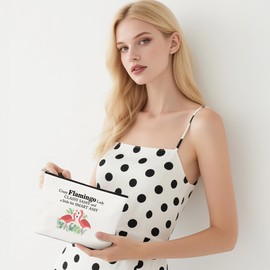 Flamingo Gifts for Flamingo Lovers Flamingos Makeup Bags Cosmetic Bag for Women Flamingos Themed Birthday Gifts for Daughter Sister Bestie Christmas Thanksgiving Gift for Animal Lovers Women