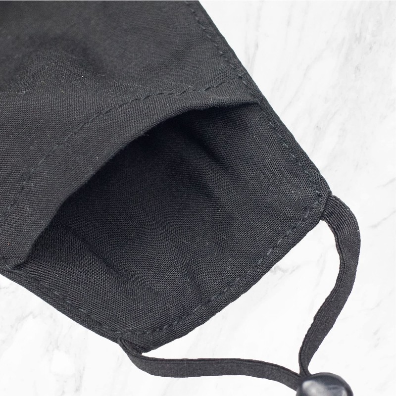 Myga Bamboo Plain Black Charcoal Face Covering - Face Mask