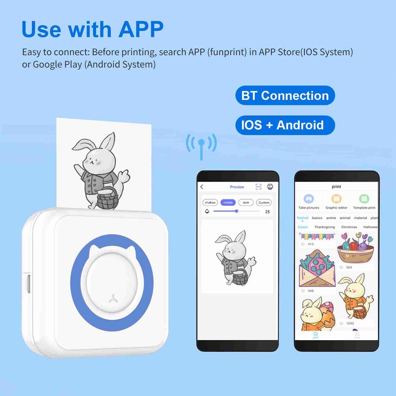 All-in-one Photo Printer Multifunction Portable Printer Wireless Instant Mini Printer