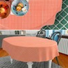 Fabric Tablecloth Washable Table Linen Tablecloth Cotton Polyester Vichy Red
