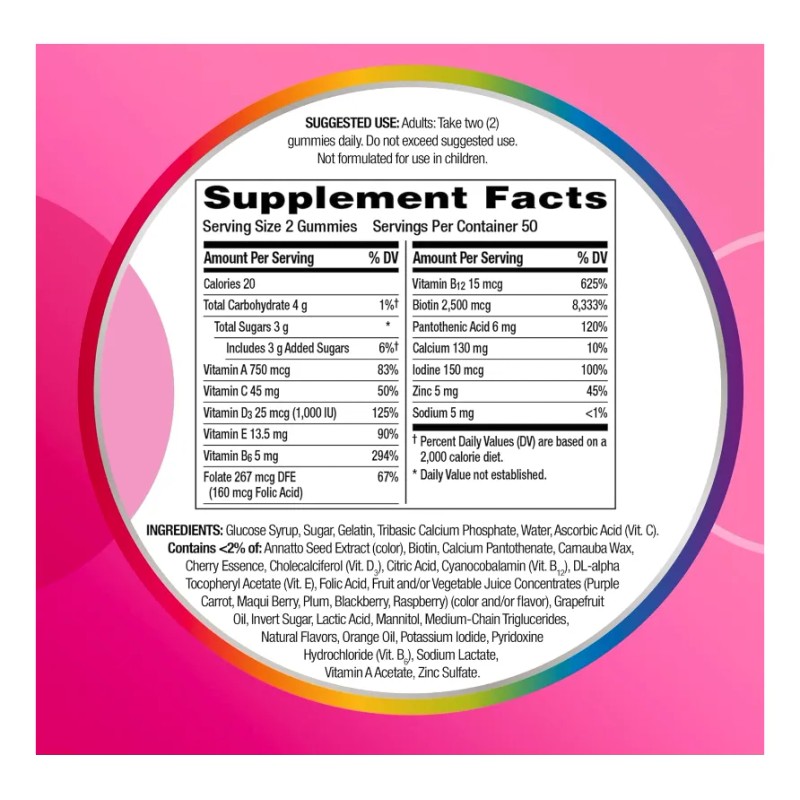 Centrum Multi + Beauty Pelo Piel Uñas 100 Gomitas Americano