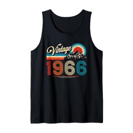 Vintage Made In 1966 Retro 60th Birthday Gifts 60 Year Old Tank Top