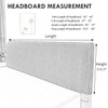 Easy-Going Stretch Bed Headboard Cover,Small Square Jacquard Headboard Slipcover, Dustproof