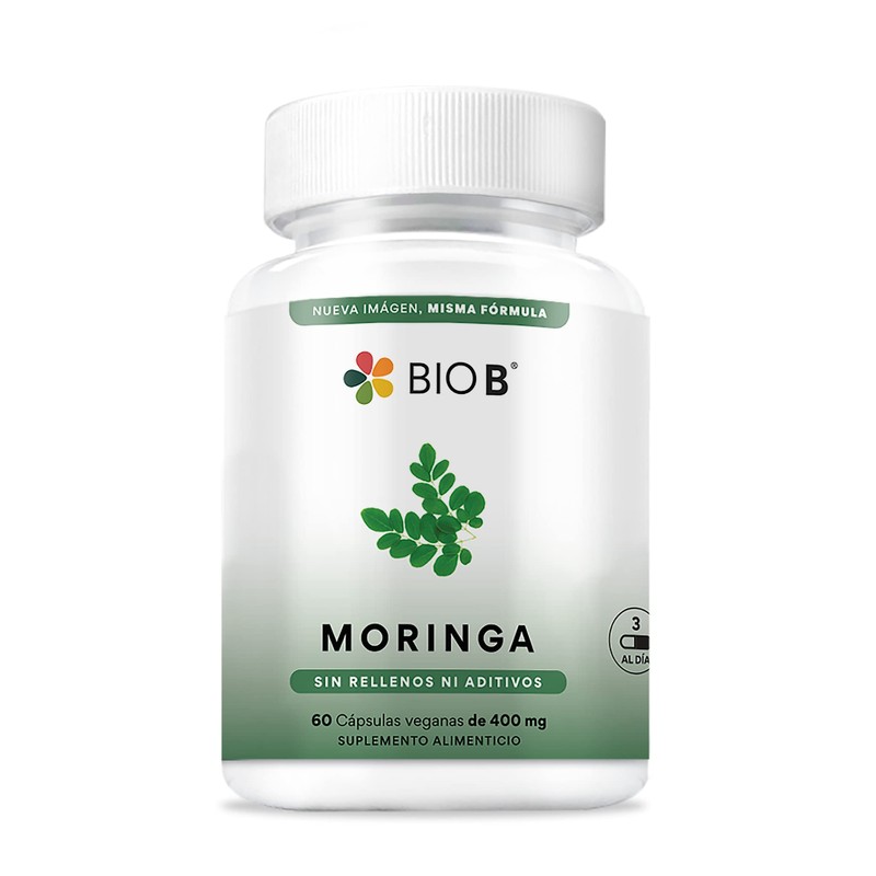 Bio B | Moringa 60 cápsulas veganas | Antioxidante, Antiinflamatorio.