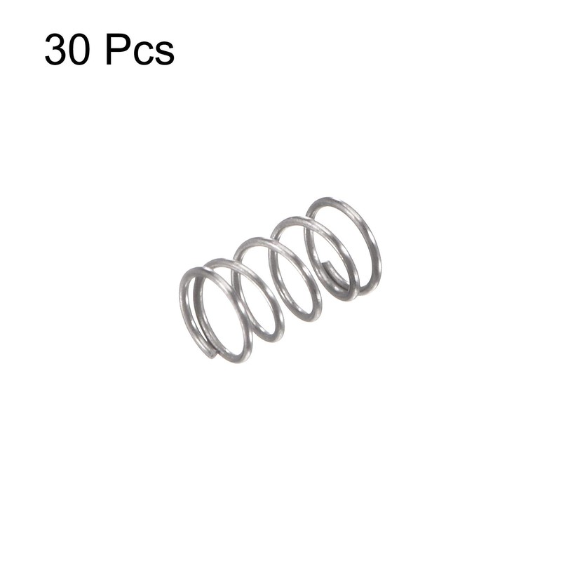 TA-VIGOR 30Pcs Compressed Spring, 3mm OD,0.3mm Wire Size,5mm Free Length