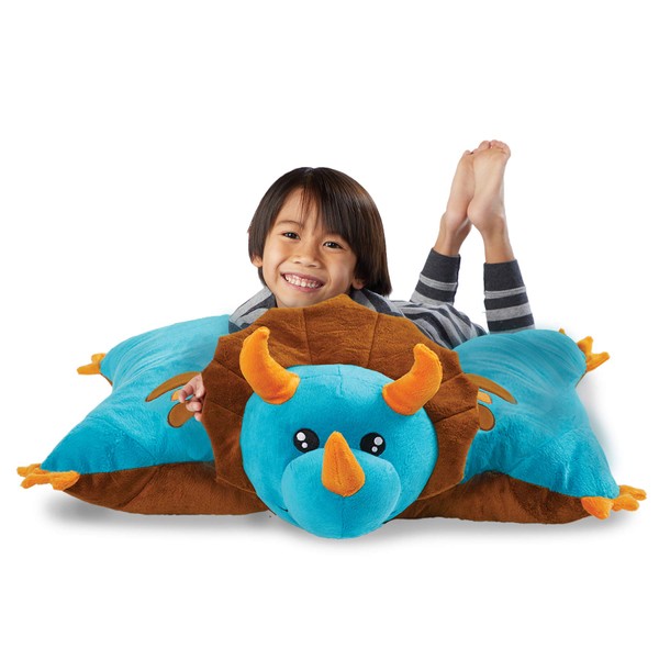 Pillow Pets Originals Blue Dino Jumboz - Extra Big Stuffed Animal Plush Toy