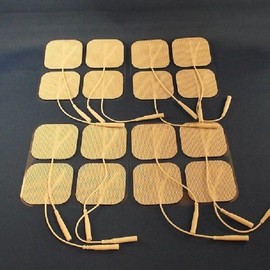 16 Replacement Pads for Massagers / Tens Units electrode pads2x2Inch White Cloth