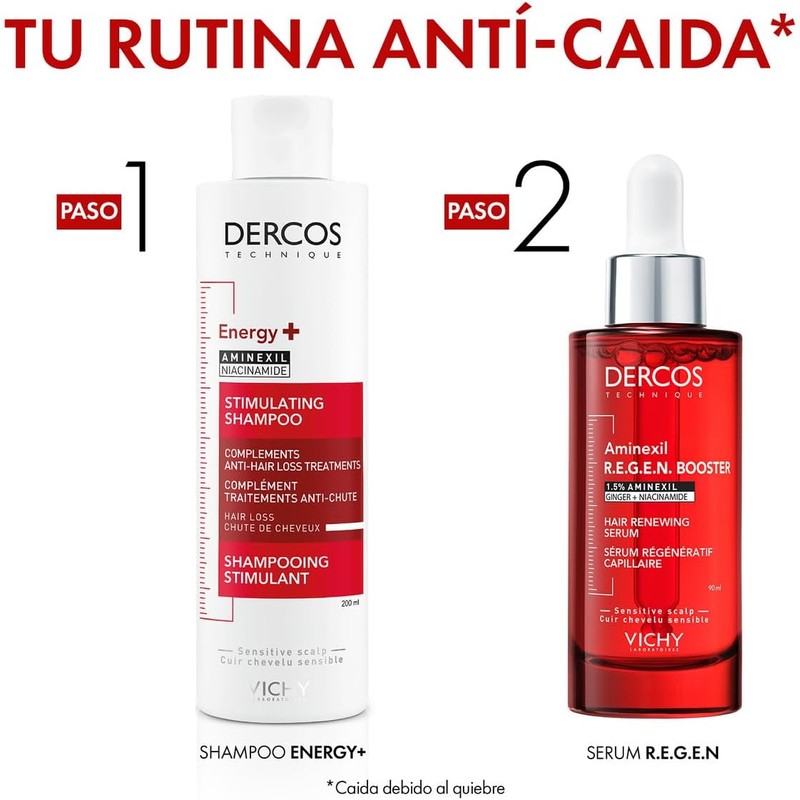 Vichy Dercos R.E.G.EN Booster Sérum Capilar Anti-Caída Dermatológico 90ml