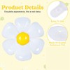Lumjoy 12 Pcs White Daisy Foil Balloons for Girls Daisy