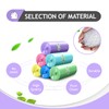 4 Gallon 300pcs Trash Bags Colorful Clear Garbage Bags, Bathroom