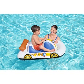 Bestway Sports Car Ride On, Kids Inflatable Pool Float Toy with Handles, Large Inflatable Pool Float