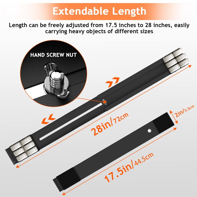 Ronlap Furniture Washing Machine Dolly, Extendable Appliance Rollers Refrigerator Heavy