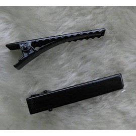 Chenkou Craft 45mm Black Metal Alligator Hair Clip Pin 50pcs