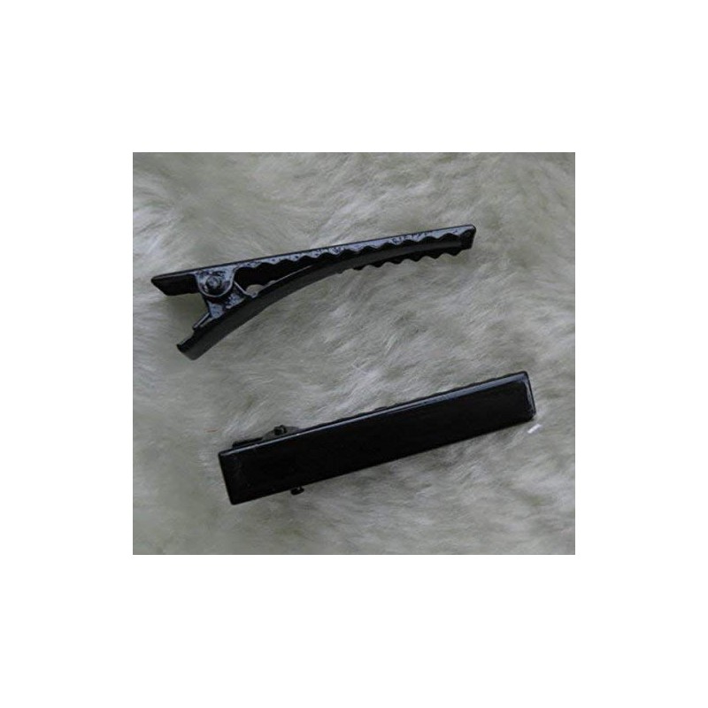 Chenkou Craft 45mm Black Metal Alligator Hair Clip Pin 50pcs