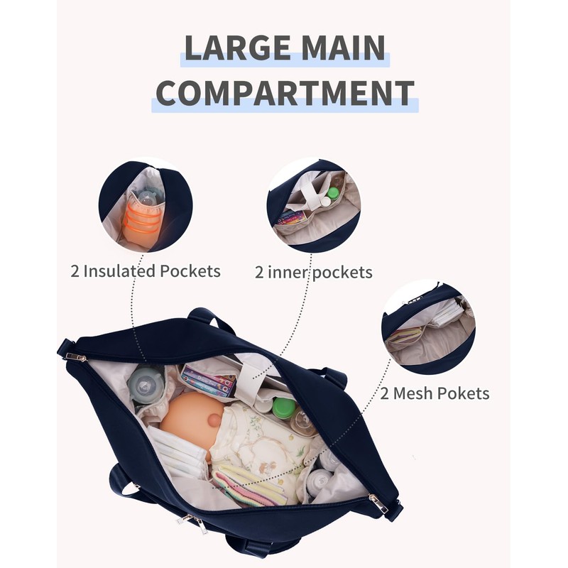 CEI-CEI Diaper Bag Tote Neoprene Waterproof Large Travel Baby Bags
